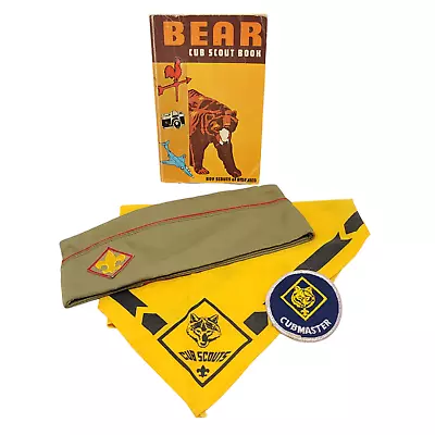 Vintage Bear Cub Scout Book Beret Cub Master Patch And Neckerchief • $9.98