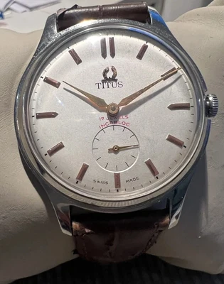 £50 • Buy Titus 17 Jewels Incabloc Swiss Vintage Watch