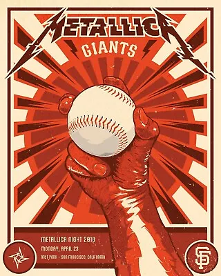 £9.60 • Buy Metallica Night 2018 San Francisco Giants Poster Art Print