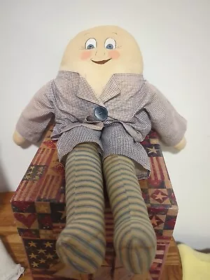 Vintage Hand Made Humpty Dumpty Plush 20in • $9.99