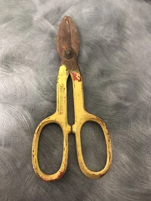 Vintage 7 1/2  Tin Snips Shears Sheet Metal Steampunk Mechanical Tinsmith • $3.99