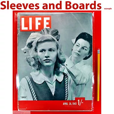 Life Magazine Sleeves/Bags ONLY Jackets. Big Size8 For 1950-70 X 10  - • £27.99