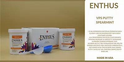 Enthus Putty Fast Set Vps - Base & Catalyst Dental Impression 300 Ml Each • $45.99