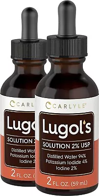 Lugols Iodine 2 Percent 2 Fl Oz Twin Pack | Potassium Iodide And Iodine Solution • $47