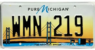 *99 CENT SALE*  Michigan Mackinac Bridge License Plate #WMN 219 No Reserve • $8.50