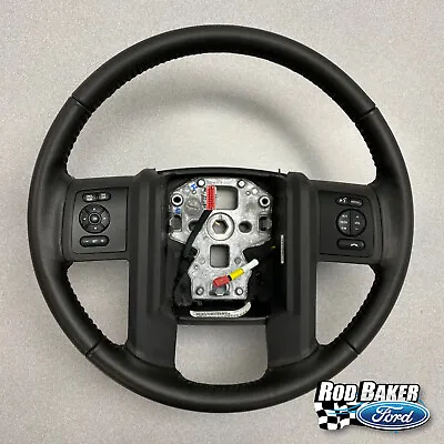 13 Thru 16 Super Duty F250 F350 OEM Ford Black Leather Steering Wheel W/ Cruise • $346.99