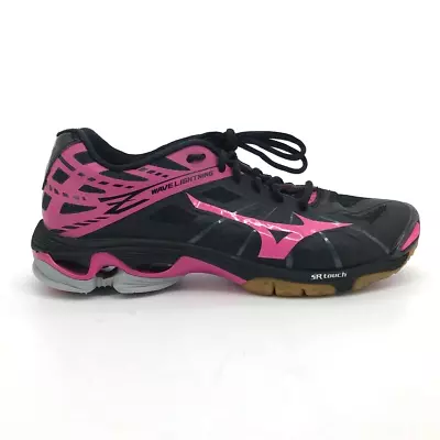 Mizuno Womens Wave Lightning SR Touch Running Shoes Black Lace Up Low Top 10M • $23.99