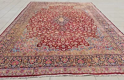 Authentic Hand Knotted Vintage Tribal Qirmoun Wool Area Rug 12 X 9 Ft (88 SU) • $599.99