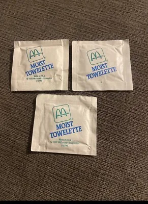 Vintage 1986 McDonald’s New Moist Towelette (Rare) • $10