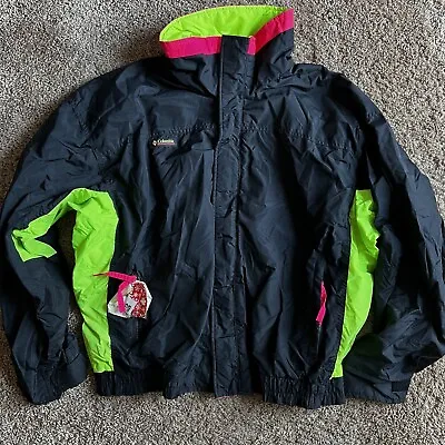 Vintage 90s Columbia Bugaboo Retro Nylon Windbreaker/Ski Jacket Mens Size L • $19.79