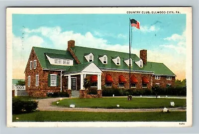 Ellwood CIty PA-Pennsylvania Country Club C1938 Vintage Postcard • $8.99