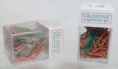 LOT 2 Pharmaceutical Drug Rep CRINONE Plastic Paper Clips Holder Magnetic PROMO • $17