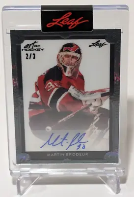 2021-22 Leaf Art Of Hockey Martin Brodeur SILVER #2/3 Auto #BA-MB1 HOF SSP • $115