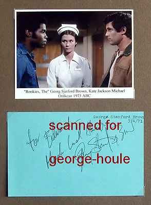 Georg Stanford Brown - Autograph - 1971 - The Rookies - Bullitt - Steve Mcqueen • $120