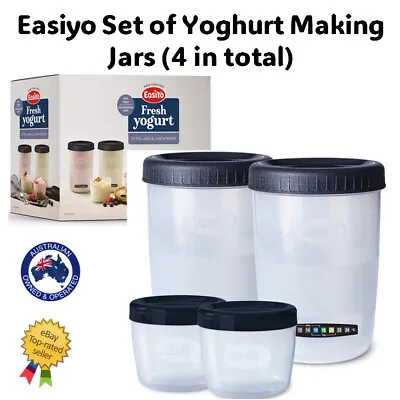 Easiyo 2 Yoghurt Maker Jars & 2 Lunchtaker Pack Takeaway Container Making S M • $38.90