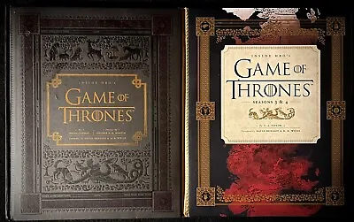 Inside HBO's Game Of Thrones: Seasons 1-4 (2x Hardback Books) Bryan Cogman • £3.80