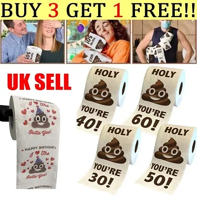 Funny Rolls Toilet Paper Women Men Birthday Trick Decoration Birthday Gifts UK • £2.99