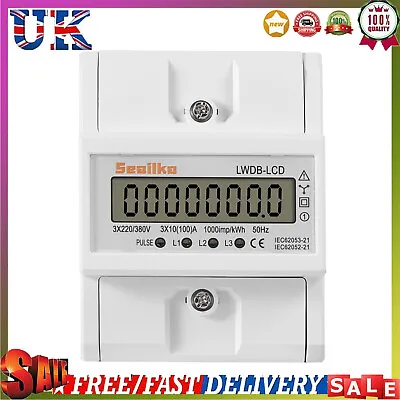 £24.79 • Buy Three Phase Electric Meter 3x10 (100) A 380V Three Phase 4-Wire LCD Display UK
