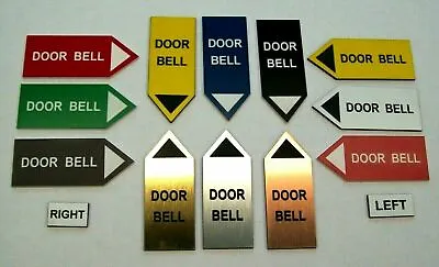 DOOR BELL Arrow Sign 62x25mm Left Right Up Down Various Colours • £3.65