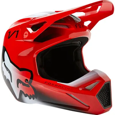 NEW Fox V1 Toxsyk FLO Red Motocross Dirt Bike Helmet • $199