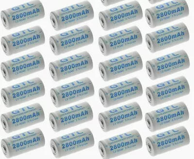 16340 Rechargeable Batteries CR123A 2800mAh 3.7V Heavy Duty HIGH DRAIN CAPACITY • £3.79