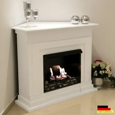 £699 • Buy Ethanol Gel Fireplace Corner Fireplace Stove Saturn Deluxe White Incl 3 L Burner