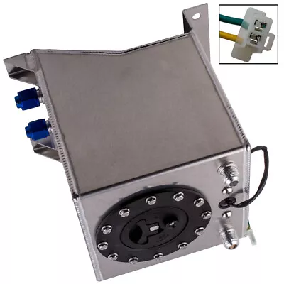 Aluminum Racing Drift Fuel Cell Tank 9.5 Liter + Level Sender 2.5 Gallon Sliver • $61.90