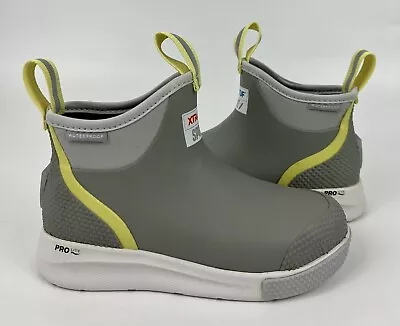 £69.45 • Buy NEW XTRATUF Ankle Deck Boot Sport Size 6 Gray/Yellow Waterproof ADSW-108 Women’s