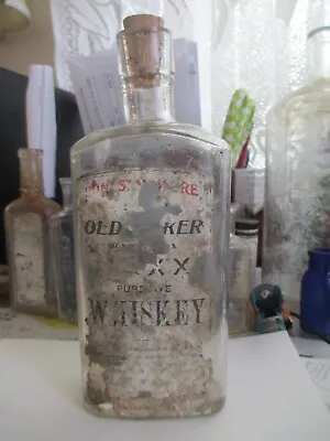 Whiskey Bottle H.G. WILLIAMS NORFOLKVA Pure Rye Whiskey XXX 7 1/2 In Virginia • $35