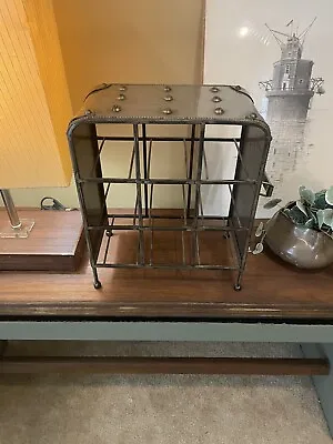 Steam Punk Wine Rack Tin Patina Style For 9 Wine Bottles • $15