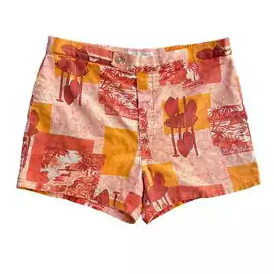 Mens Hawaiian Swim Trunks - Vintage 50's 60's Duke Kahanamoku Surfing Tiki - 33  • $138