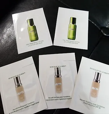 LA MER SAMPLES • 3 SOFT FLUID FOUNDATION In NATURAL 12 & 2 TREATMENT  LOTION  • $10.99