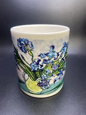 Chaleur Master Impressionists D. Burrows Iris Van Gogh Mug 16 Oz  Blue Vase • $25