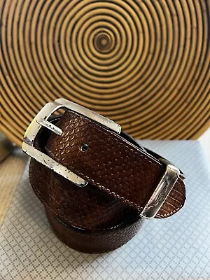 RM Williams Australian Moc Croc/Snakeskin  Cowhide Leather Belt • £80