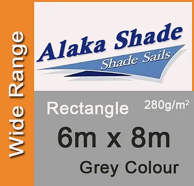 $348 • Buy Extra Heavy Duty Shade Sail Gray Grey Rectangle 6x8m, 6m X 8m, 6 By 8m, 6 X 8m