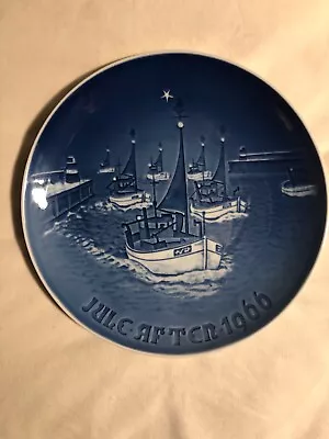 1966 B&g Bing & Grondahl Collector Christmas Plate Denmark Blue #7 • $18.99