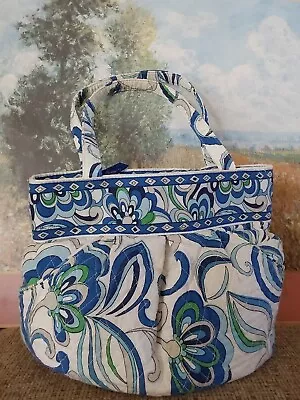 VERA BRADLEY PURSE Medditerranean White  Pouch W/Zipper Pockets • $10