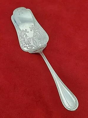 800 Silver Petit Four Or Pie Server With Design On Blade  #10908 • $89