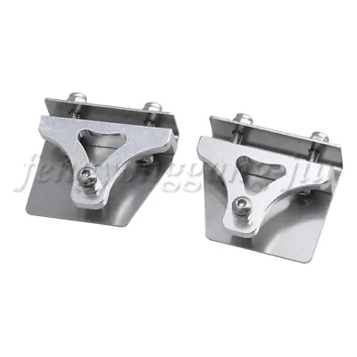2x Silver Metal RC Boat Trim Tabs Flaps Water Stabilizer For 60-75cm Hull • $15.33