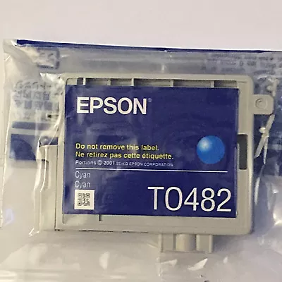 NEW OEM Genuine EPSON 48 T0482 Cyan Color Ink Cartridge • $5.59