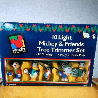 Disney 10 Light Christmas Tree String Lights MICKEY MOUSE & Friends Goofy Donald • $36.98