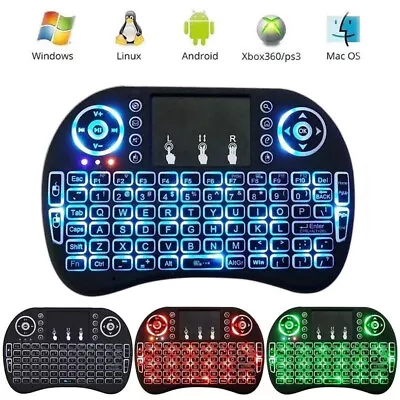 Mini Portable Wireless Keyboard Touchpad USB For Android Smart TV Box PC Laptop • £6.95