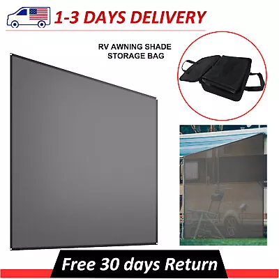 RV Awning Side Shade--Mesh Sunshade (9'X7') Fits Camper Trailer Canopy UV Block • $25