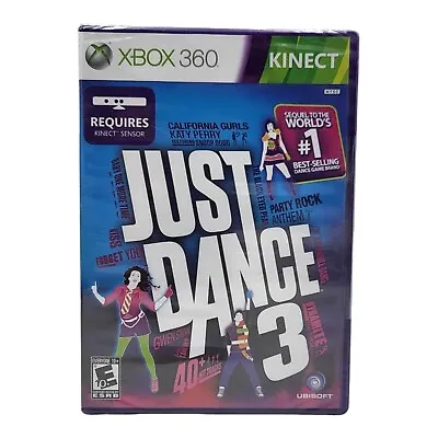 Just Dance 3 Xbox 360 Kinect (2011) Video Game Brand New Factory Sealed • $9.89