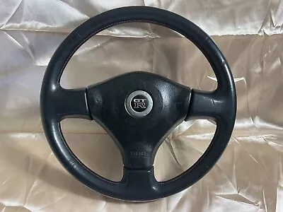 NISSAN GT-R SKYLINE R34  Leather Steering Wheel  JUNK Japan • $999.99