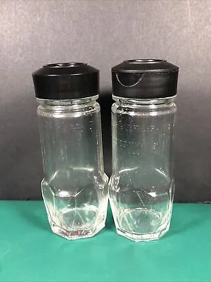 2 Lot | Vintage McCormick | Spice Jars Without Labels | Black Lid | Empty • $5.99