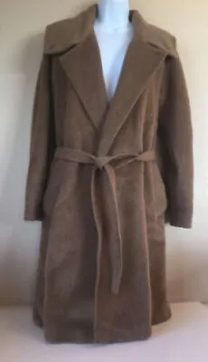 Women's Max Mara Coat Camel Brown Made In Italy Alpaca Wool Blend US Size 2 • $290.32