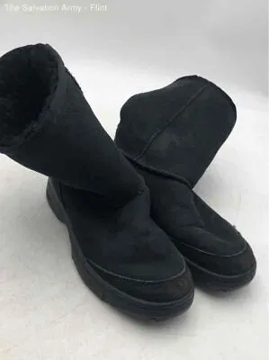 UGG Australia Womens Ultimate Short 5275 Black Leather Winter Boots Size 8 • $5.99