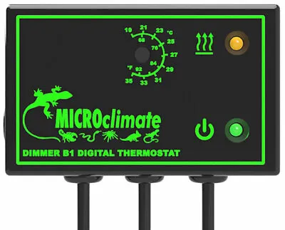 £69.39 • Buy Microclimate Dimmer B1 Thermostat Black 600w - Reptile And Amphibian Enclosures