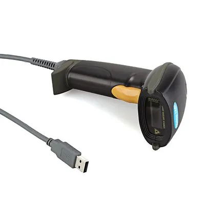 USB LASER Barcode Scanner Reader Reads / Scans EAN UPC Royal Mail Symbol - Black • £12.95